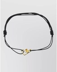 Aliita - Letter F Charm Bracelet On Cord - Lyst