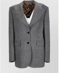 Dolce & Gabbana - Cashmere Virgin Wool Prince Of Wales Single Breasted Blazer - Lyst
