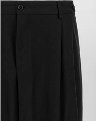Dolce & Gabbana - Wool Flannel Tapered Tailored Trousers - Lyst