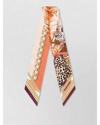 Ferragamo - Silk Printed Mini Bandeau Scarf - Lyst