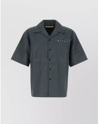 Marni - Short Sleeve Poplin Shirt With Chest Pocket - Lyst