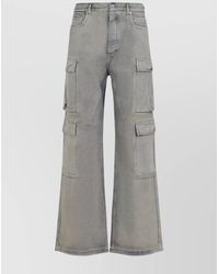Rick Owens - Cotton Wide-Leg Cargo Jeans - Lyst