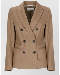 Peserico - Virgin Wool Double-Breasted Blazer - Lyst
