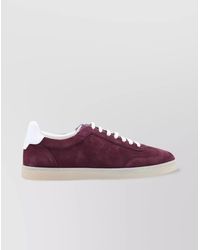 Brunello Cucinelli - Low Top Suede Finish Rubber Sole Sneakers - Lyst