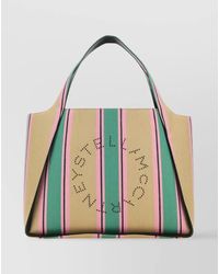 Stella McCartney - Stella Logo Raffia Tote Bag - Lyst
