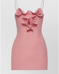 Magda Butrym - Silk Cotton Floral-Detail Mini Dress - Lyst