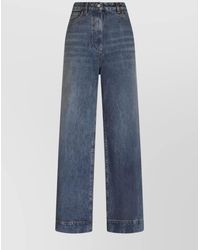 Etro - Denim Wide-Leg Trousers - Lyst