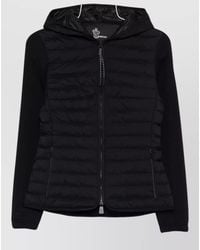 Moncler - Hooded Quilted Cardigan Jacket Drawstring Waist - Lyst