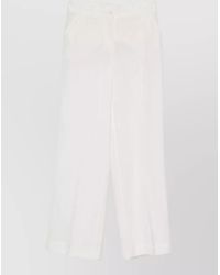 P.A.R.O.S.H. - Straight Trousers Belt Loops Side Pockets - Lyst