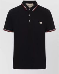 Valentino Garavani - Cotton Short-Sleeve Polo Shirt - Lyst