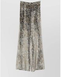 Forte Forte - High Waist Wide-Leg Trousers With Metallic Effect - Lyst