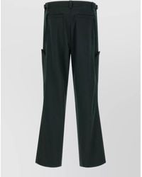 Kiko Kostadinov - Virgin Wool Pleated Wide-Leg Straight-Leg Trousers - Lyst