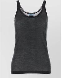 Prada - Cashmere Blend Scoop Neck Tank Top - Lyst