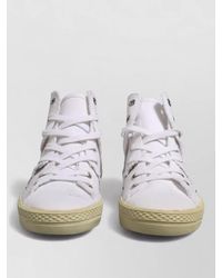 Maison Margiela - Cotton Lace-Up Mid-Top Sneakers - Lyst