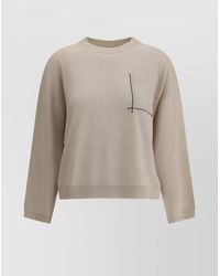 Brunello Cucinelli - Cashmere Wool Silk Loose-Fit Crew-Neck Jumper - Lyst