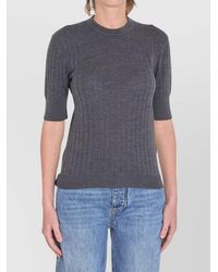 Bottega Veneta - Ribbed Knit Cropped Top - Lyst