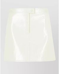 Courreges - Cotton Blend Mini Skirt - Lyst