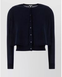 Loewe - Midnight Wool Cropped Layered Cardigan - Lyst