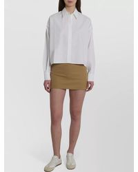 Frankie Shop - Arlen Boxy Cropped Cotton Shirt - Lyst