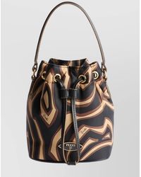 PUCCI - Abstract Print Bucket Shoulder Bag - Lyst