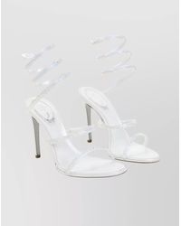 Rene Caovilla - Spiral Strap Open Toe Sandals With Embellishments - Lyst