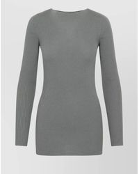 Rick Owens - Cashmere Ribbed Long-Sleeve Cutout Knitted Top - Lyst