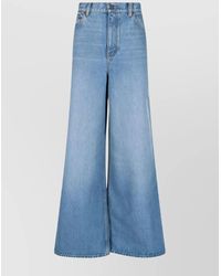 Chloé - High-Rise Wide-Leg Trousers Belt Loops - Lyst