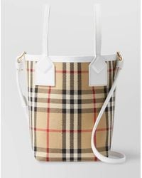 Burberry - London Vintage Mini Canvas Tote Bag - Lyst
