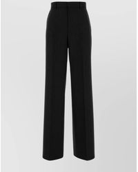 Gucci - Embroidered Wool Wide-Leg Trousers - Lyst
