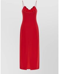 Magda Butrym - Floral Spaghetti Strap Dress Front Slit - Lyst