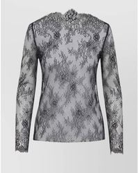 Alberta Ferretti - Lace Ls T-Shirt - Lyst
