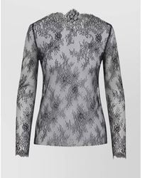 Alberta Ferretti - Lace Ls T-Shirt - Lyst