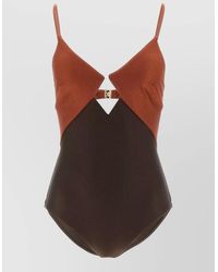 Zimmermann - Cutout V-Neck One-Piece Swimsuit - Lyst