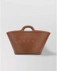 Marni - Tropicalia Small Leather Tote Bag - Lyst