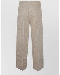 Circus Hotel - Viscose High Waist Metallic Wide Trousers - Lyst