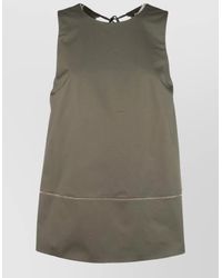 Peserico - Sleeveless Tie Back Top Seam Detail - Lyst