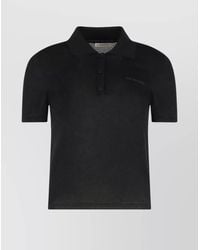 Moncler - Ribbed Knit Polo Top - Lyst