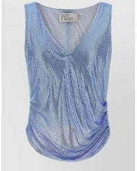 GIUSEPPE DI MORABITO - Feather-Trim Mesh Top - Lyst