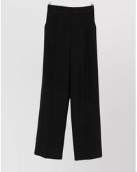 Forte Forte - High Waist Wide Leg Trousers With Pockets - Lyst