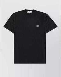 Stone Island - Logo Patch Crew Neck Short Sleeve T-Shirt - Lyst