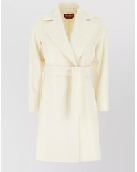 Max Mara - Longline Virgin Wool Coat Belted Waist - Lyst