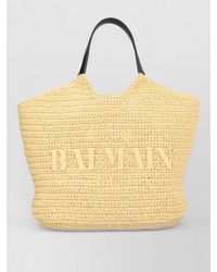 Balmain - Na Large Crochet Beach Bag - Lyst