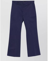 Weekend by Maxmara - Cropped Trousers With Front And Back Pockets - Lyst
