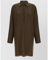 Tom Ford - Long Sleeve Tunic Dress Keyhole Detail - Lyst
