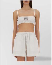 Moschino - Cotton Bandeau Top - Lyst