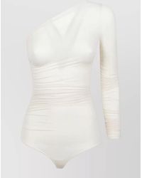 Wolford - Long Sleeve One Shoulder Ruched Body - Lyst