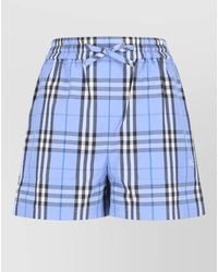 Burberry - Checked Tailored Shorts Straight Cut Design - Lyst