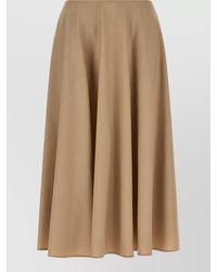 Moschino - Virgin Wool Flared Midi Skirt - Lyst