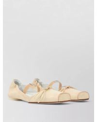 MM6 by Maison Margiela - Ballerina Shoes Square Toe Bow Detail - Lyst