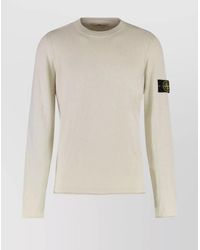 Stone Island - Crew-Neck Cotton Blend Sweater - Lyst